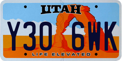 UT license plate Y306WK