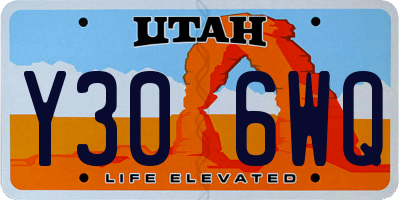 UT license plate Y306WQ