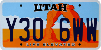 UT license plate Y306WW