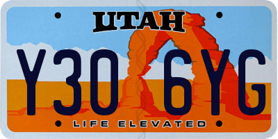 UT license plate Y306YG