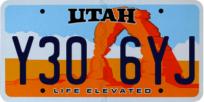 UT license plate Y306YJ
