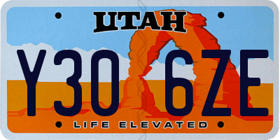 UT license plate Y306ZE