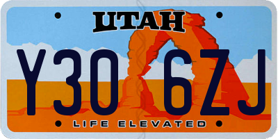 UT license plate Y306ZJ