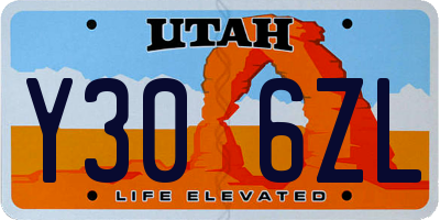 UT license plate Y306ZL