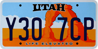 UT license plate Y307CP