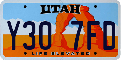 UT license plate Y307FD