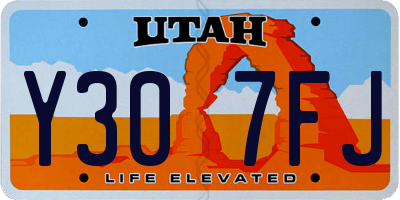 UT license plate Y307FJ