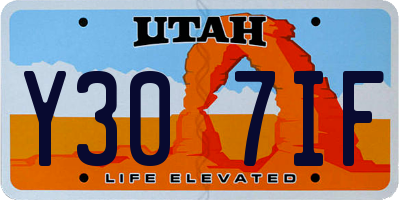 UT license plate Y307IF