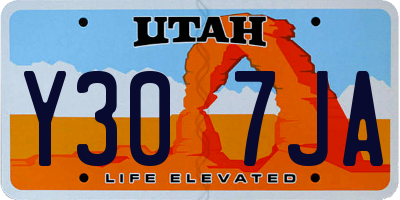 UT license plate Y307JA