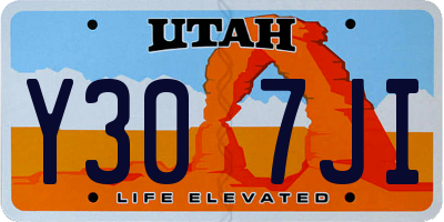 UT license plate Y307JI