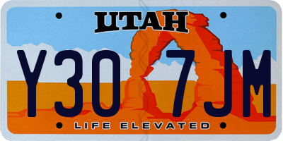 UT license plate Y307JM