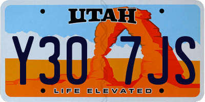 UT license plate Y307JS
