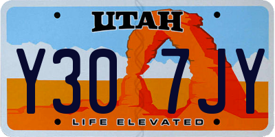 UT license plate Y307JY