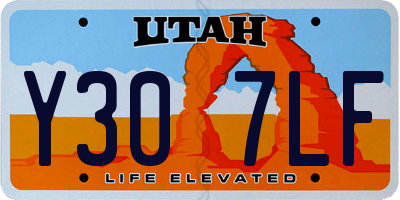 UT license plate Y307LF
