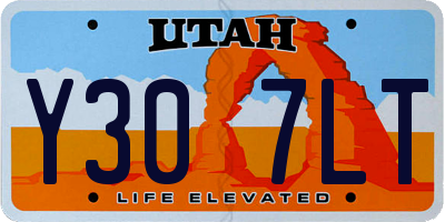 UT license plate Y307LT