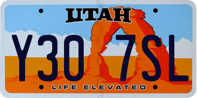UT license plate Y307SL