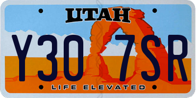 UT license plate Y307SR
