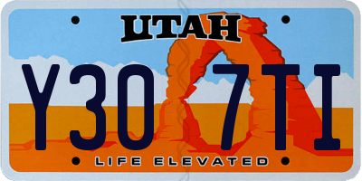 UT license plate Y307TI