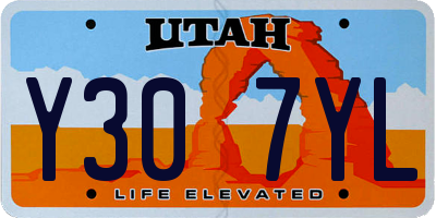 UT license plate Y307YL