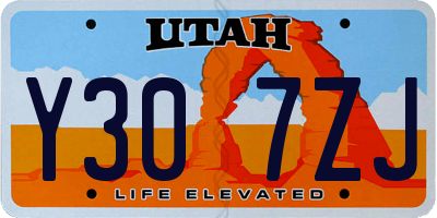 UT license plate Y307ZJ