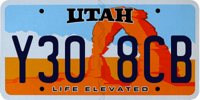 UT license plate Y308CB