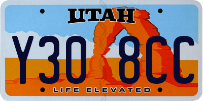 UT license plate Y308CC