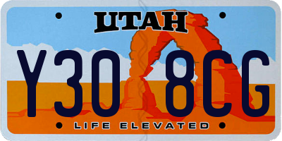 UT license plate Y308CG