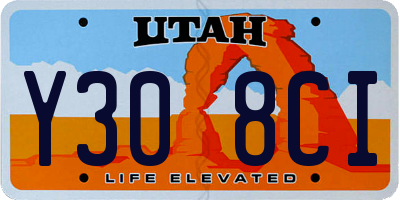 UT license plate Y308CI