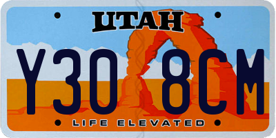 UT license plate Y308CM