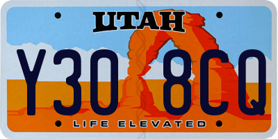 UT license plate Y308CQ