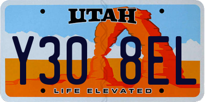 UT license plate Y308EL