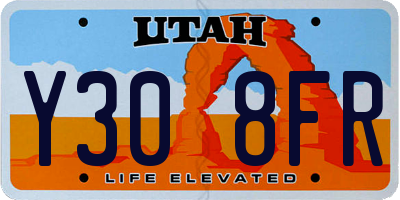 UT license plate Y308FR