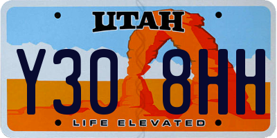 UT license plate Y308HH