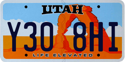 UT license plate Y308HI