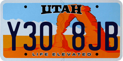 UT license plate Y308JB