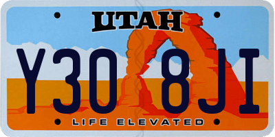 UT license plate Y308JI