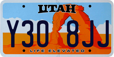 UT license plate Y308JJ