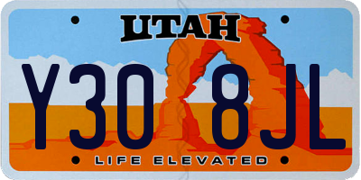 UT license plate Y308JL