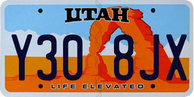 UT license plate Y308JX
