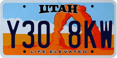 UT license plate Y308KW