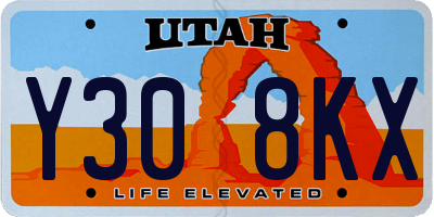 UT license plate Y308KX