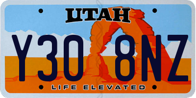 UT license plate Y308NZ