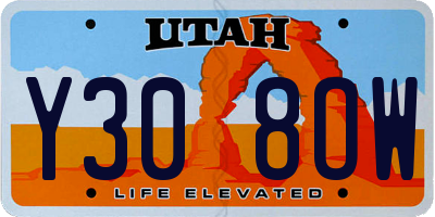 UT license plate Y308OW