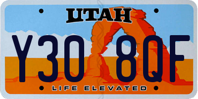 UT license plate Y308QF