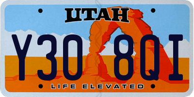 UT license plate Y308QI