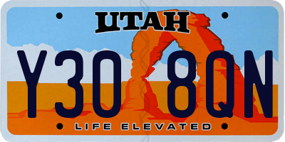 UT license plate Y308QN