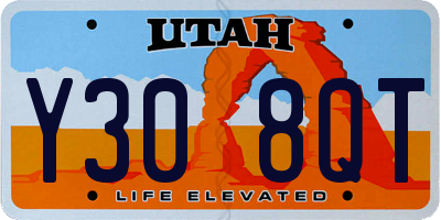 UT license plate Y308QT