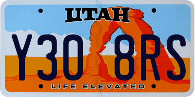 UT license plate Y308RS
