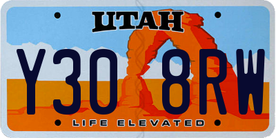 UT license plate Y308RW