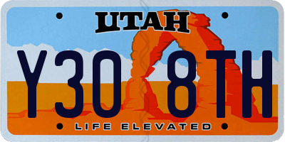 UT license plate Y308TH